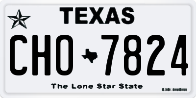 TX license plate CHO7824