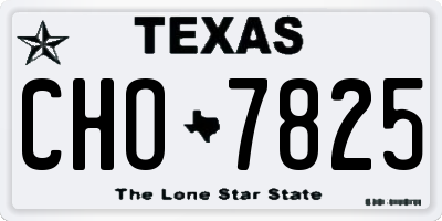 TX license plate CHO7825
