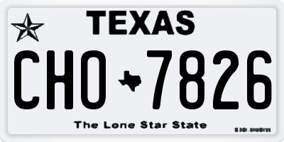 TX license plate CHO7826