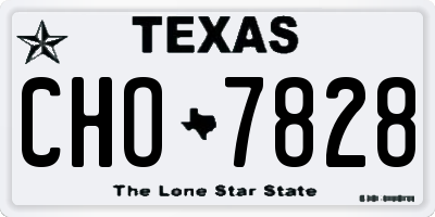 TX license plate CHO7828
