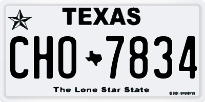 TX license plate CHO7834
