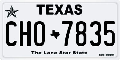 TX license plate CHO7835