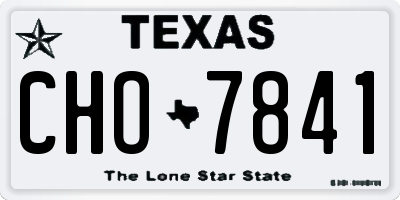 TX license plate CHO7841