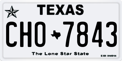 TX license plate CHO7843