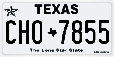 TX license plate CHO7855