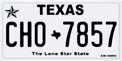 TX license plate CHO7857