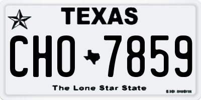 TX license plate CHO7859
