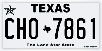 TX license plate CHO7861