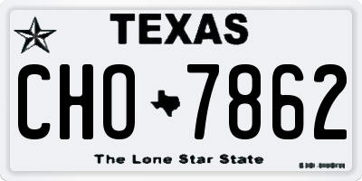 TX license plate CHO7862