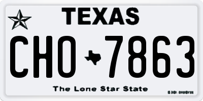 TX license plate CHO7863