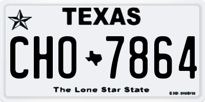 TX license plate CHO7864