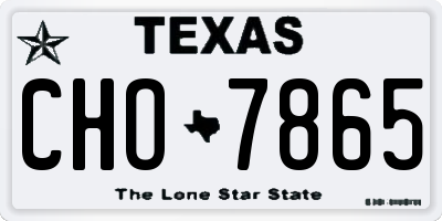 TX license plate CHO7865