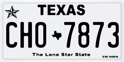 TX license plate CHO7873