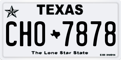 TX license plate CHO7878