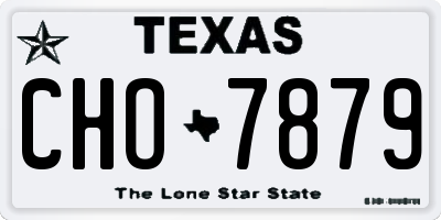 TX license plate CHO7879