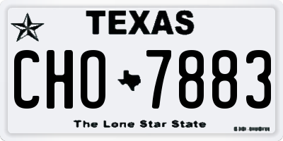 TX license plate CHO7883