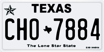 TX license plate CHO7884