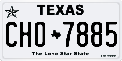 TX license plate CHO7885