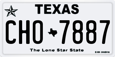 TX license plate CHO7887