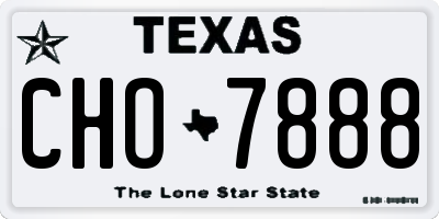 TX license plate CHO7888