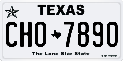 TX license plate CHO7890