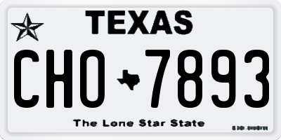 TX license plate CHO7893