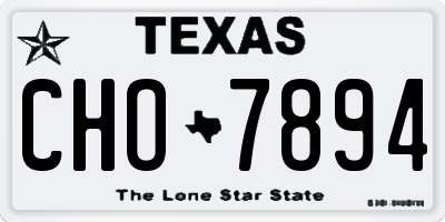 TX license plate CHO7894
