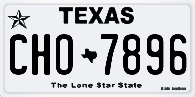TX license plate CHO7896
