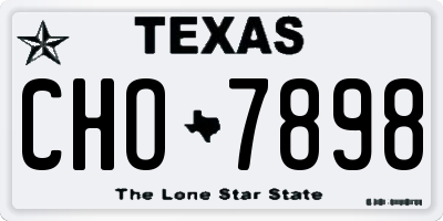 TX license plate CHO7898