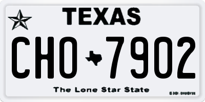 TX license plate CHO7902