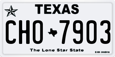 TX license plate CHO7903
