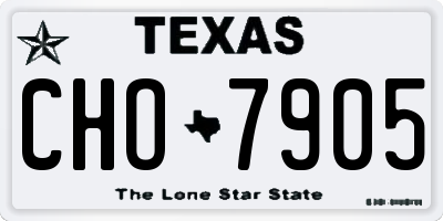 TX license plate CHO7905