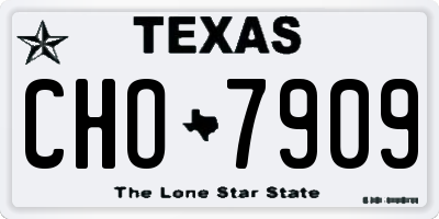 TX license plate CHO7909