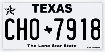 TX license plate CHO7918