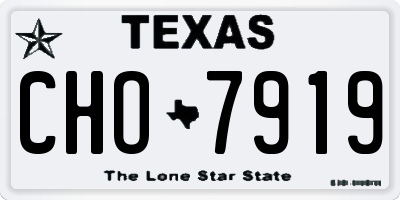 TX license plate CHO7919