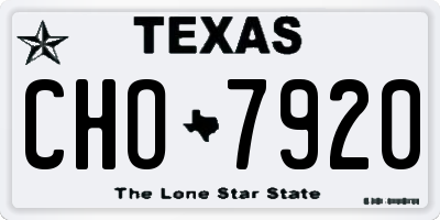 TX license plate CHO7920