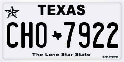 TX license plate CHO7922