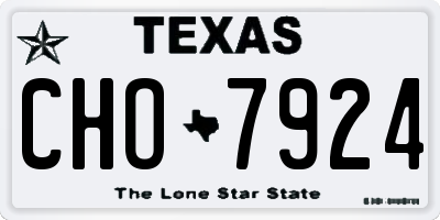 TX license plate CHO7924