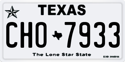 TX license plate CHO7933