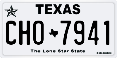 TX license plate CHO7941