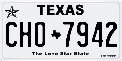 TX license plate CHO7942