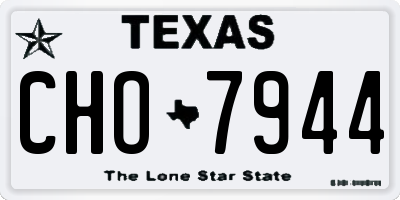 TX license plate CHO7944