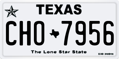 TX license plate CHO7956