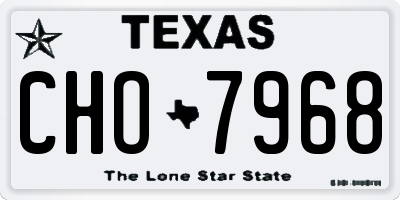 TX license plate CHO7968