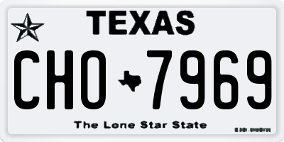 TX license plate CHO7969