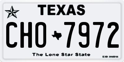 TX license plate CHO7972