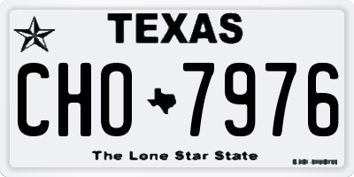 TX license plate CHO7976