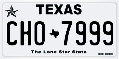 TX license plate CHO7999
