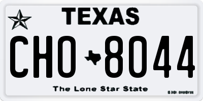 TX license plate CHO8044