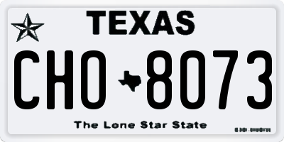 TX license plate CHO8073